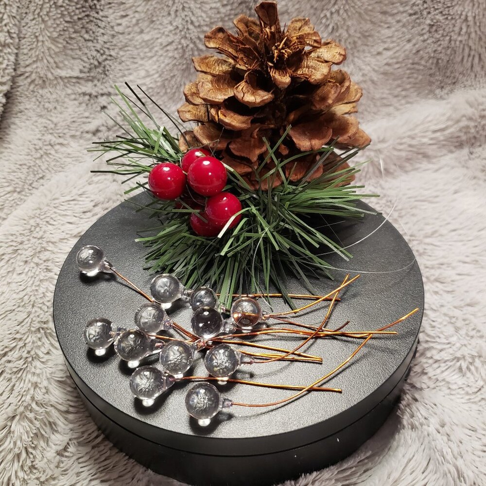 Vintage Boxed Glass Ornaments – Clear “Raindrop” or Red “Berry"